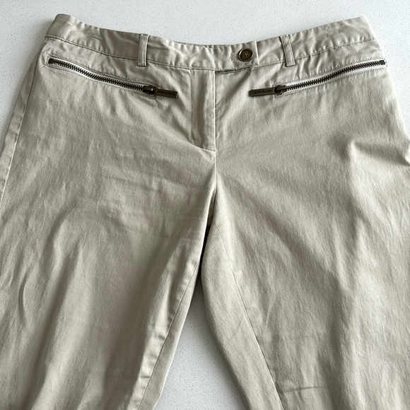 Michael Kors Women's Size 6 Khaki Zipper Pockets Pants - Picture 1 of 7